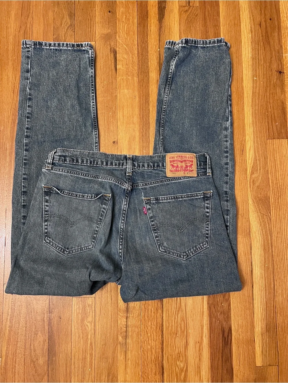 Men's Straight-Leg Denim Jeans in Medium Blue. 34x32